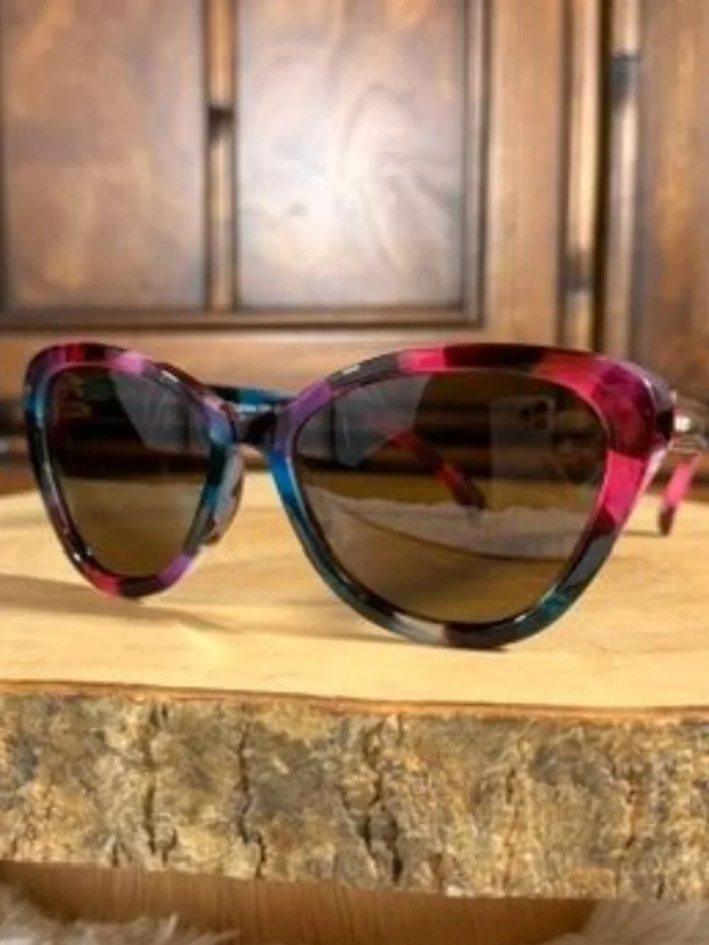 PRIVÉ REVAUX The Timeless Cat Eye Multi Tortoise Rhinestone Polarized Sunglasses - Picture 9 of 14